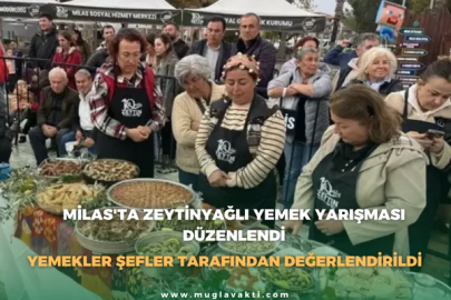 Milas'ta Zeytinyağlı Yemek Yarışması Düzenlendi