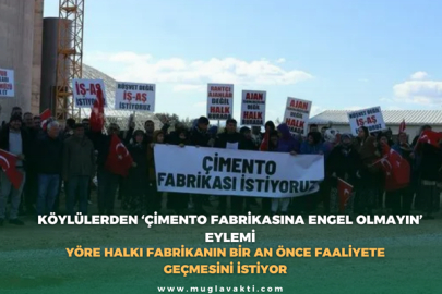 Köylülerden ‘çimento fabrikasına engel olmayın’ eylemi