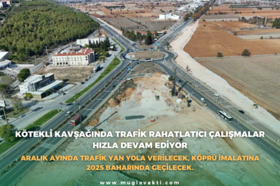 Kötekli Kavşağında Trafik Rahatlatıcı Çalışmalar Hızla Devam Ediyor